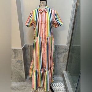 NWOT Target Pride Striped Button-Up Dress